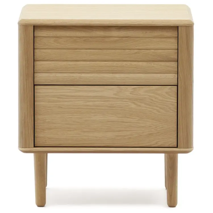 Lenon Тумбочка с 2 ящиками из шпона дуба 50 x 55 см