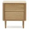 Lenon Тумбочка с 2 ящиками из шпона дуба 50 x 55 см