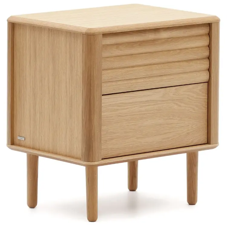 Lenon Тумбочка с 2 ящиками из шпона дуба 50 x 55 см