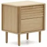 Lenon Тумбочка с 2 ящиками из шпона дуба 50 x 55 см