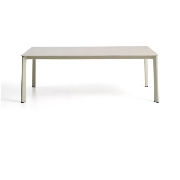Уличный стол Anafi с бежевой столешницей из спеченного камня, 220 x 100 см