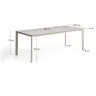 Уличный стол Anafi с бежевой столешницей из спеченного камня, 220 x 100 см