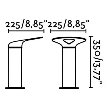 Ландшафтный светильник Lotus темно-серый 35 см