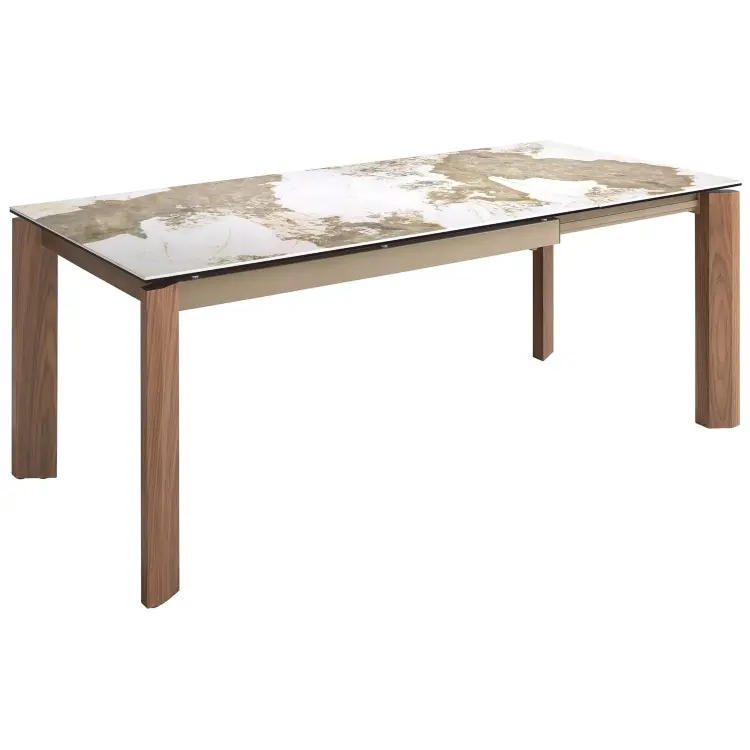 Раздвижной обеденный стол 1118/MC1863DT из мраморной керамики