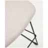 Zahara Полубарный стул бежевый с черными стальными ножками 65 см