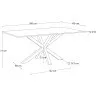 Стол Arya 200x100 металл стекло