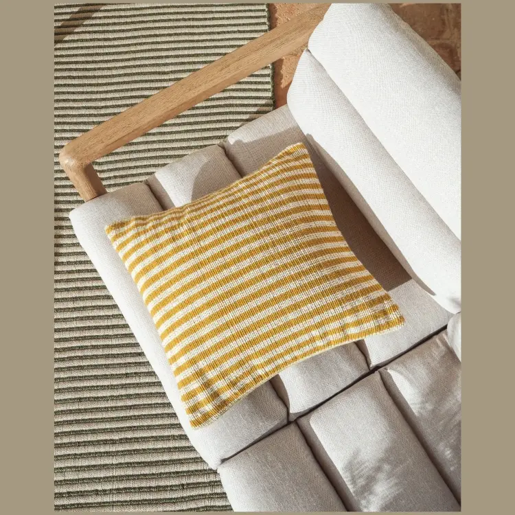 Уличный диван Menfi из массива акации и зеленой веревки, 136 см