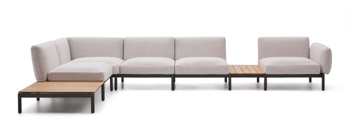 Sorells Уличный модульный 5-местный угловой диван бежевый