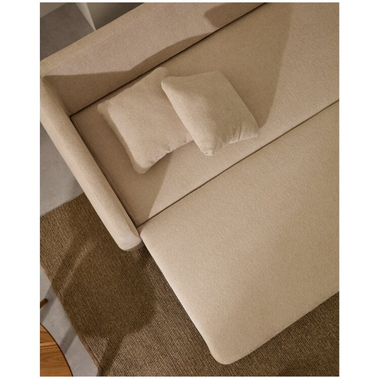 Laira 3-местный диван-кровать из шенилла цвет экрю 225 см