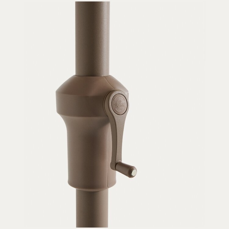 Бежевый зонт Milna со стальной конструкцией цвета таупе, диаметр 300 см