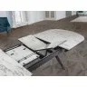Раздвижной обеденный стол Antea меламиновый топ с отделкой белый мрамор