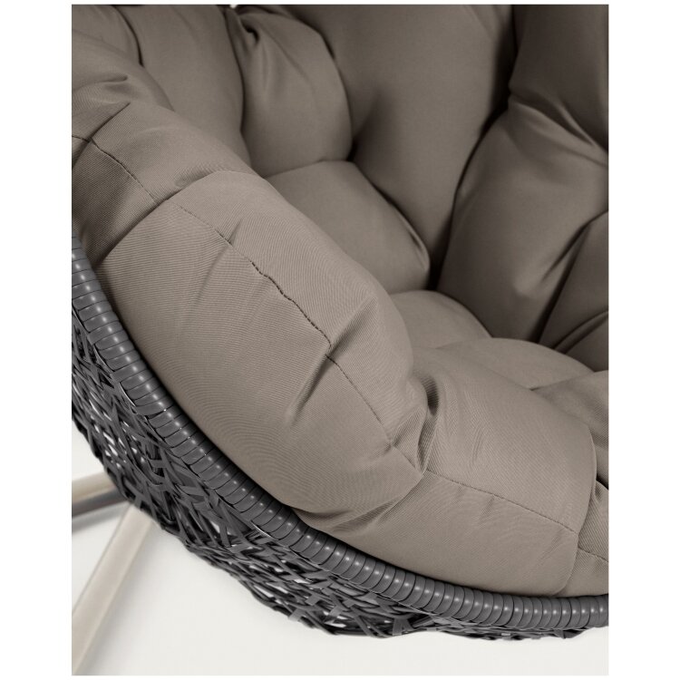 Florina Подвесное кресло с светло-серой ножкой темно-серое