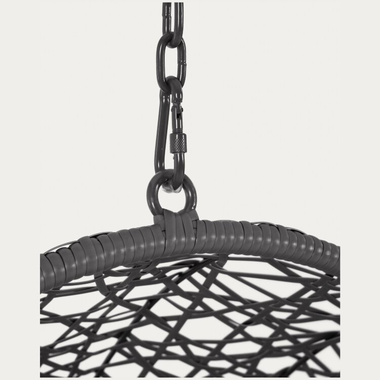 Florina Подвесное кресло с светло-серой ножкой темно-серое