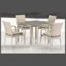 Комплект плетеной мебели T256C/Y376C-W85 Latte (4+1) + подушки на стульях
