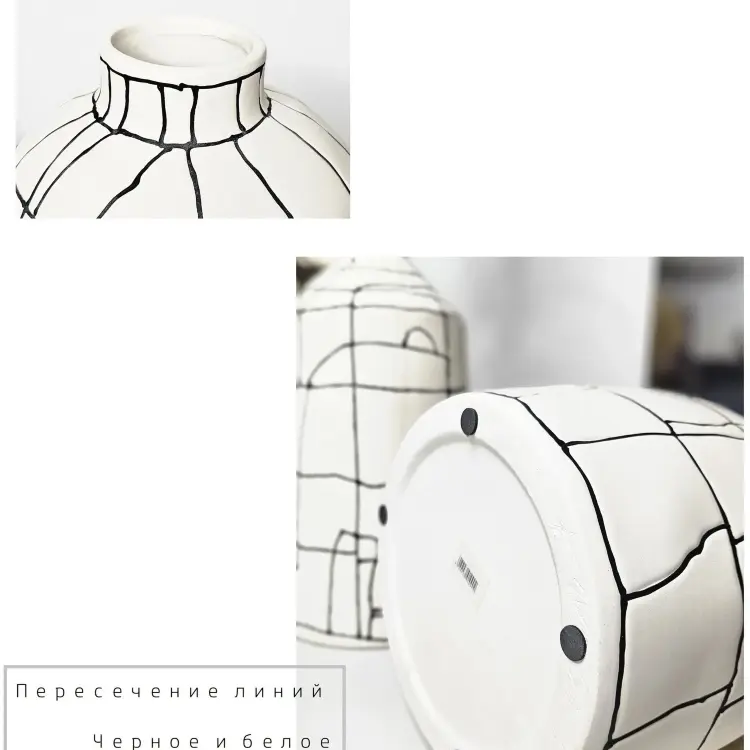 Ваза Black line narrow mouth vase B