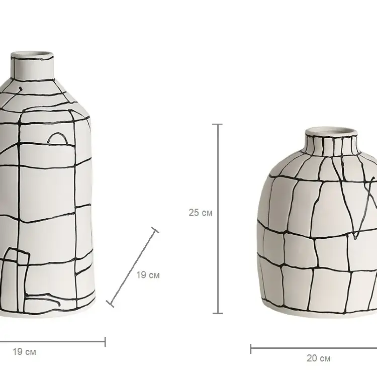 Ваза Black line narrow mouth vase B