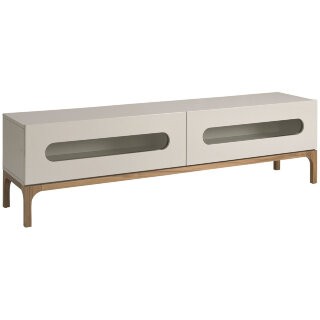 Тумба под ТВ 3242/CP2205TV2 из серого и орехового дерева с внутренней подсветкой