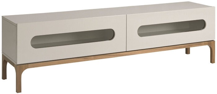 Тумба под ТВ 3242/CP2205TV2 из серого и орехового дерева с внутренней подсветкой