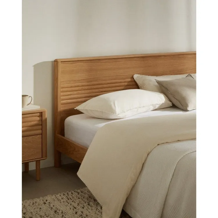 Кровать Lenon из массива дуба и шпона дуба для матраса 180 x 200 см