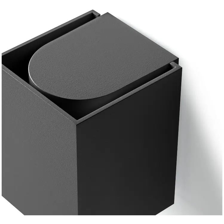 Уличный настенный светильник KOV квадратный черный LED 6W 3000K 34°