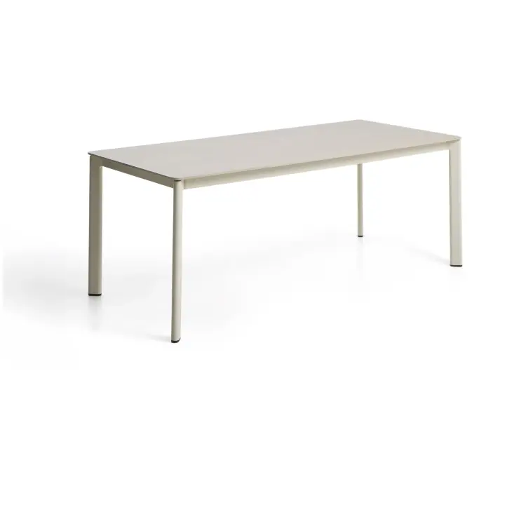 Уличный стол Anafi из спеченного камня и бежевого алюминия 180 x 90см