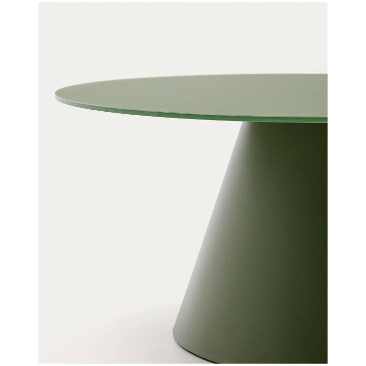 Журнальный столик Wilshire зеленый из закаленного стекла из стали Ø80 см