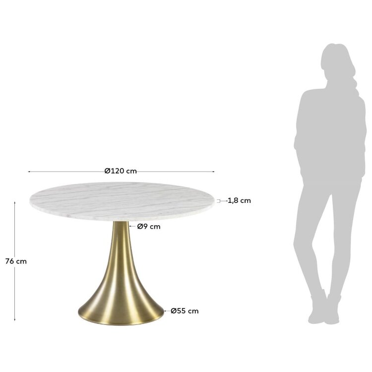 Oria круглый обеденный стол Ø 120 cm