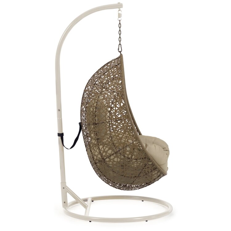 Florina Подвесное кресло с светло-серой ножкой коричневое