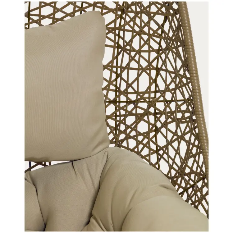 Florina Подвесное кресло с светло-серой ножкой коричневое