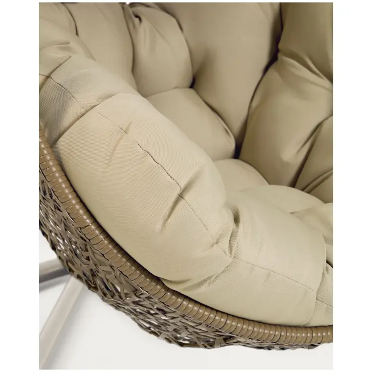 Florina Подвесное кресло с светло-серой ножкой коричневое