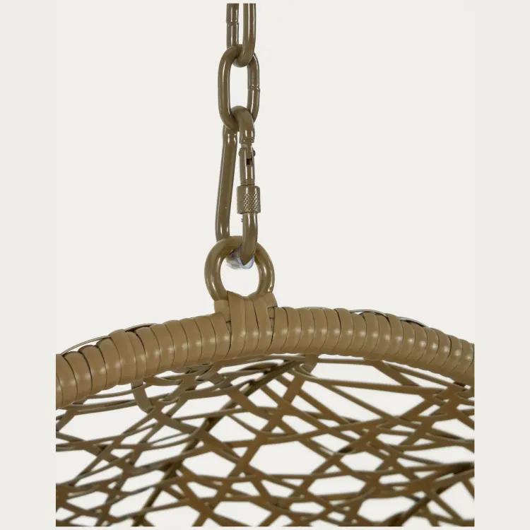 Florina Подвесное кресло с светло-серой ножкой коричневое