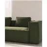 4-местный угловой диван Blok в зеленом толстом вельвете 290 x 290 см
