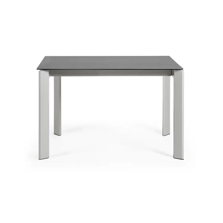 Стол Atta 120 (180) x80 серый керамический Vulcano Roca