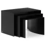 Набор из 3-х черных столиков Litto из МДФ,  60 x 40 / 51 x 36 / 42 x 31 см