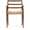 Analy Стул из массива дуба с отделкой под орех и сиденьем из веревки