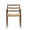 Analy Стул из массива дуба с отделкой под орех и сиденьем из веревки