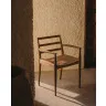 Analy Стул из массива дуба с отделкой под орех и сиденьем из веревки