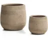 Набор из двух бежевых кашпо Tival с эффектом цемента, диаметр 50 см/34 см