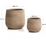 Набор из двух бежевых кашпо Tival с эффектом цемента, диаметр 50 см/34 см