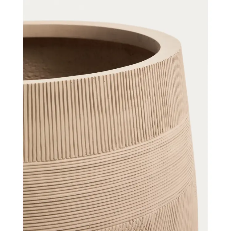 Набор из двух бежевых кашпо Tival с эффектом цемента, диаметр 50 см/34 см
