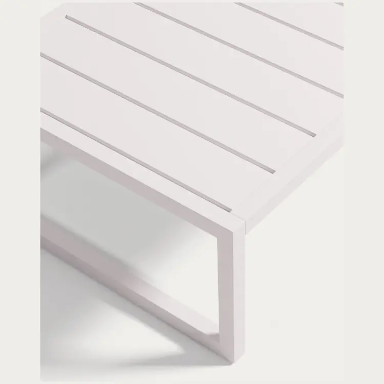 Comova Журнальный столик для улицы из белого алюминия 60 x 114 см