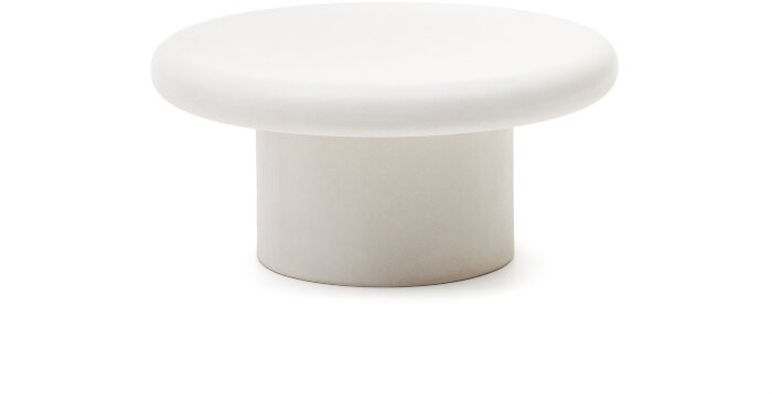 Журнальный столик Addaia из белого цемента Ø90