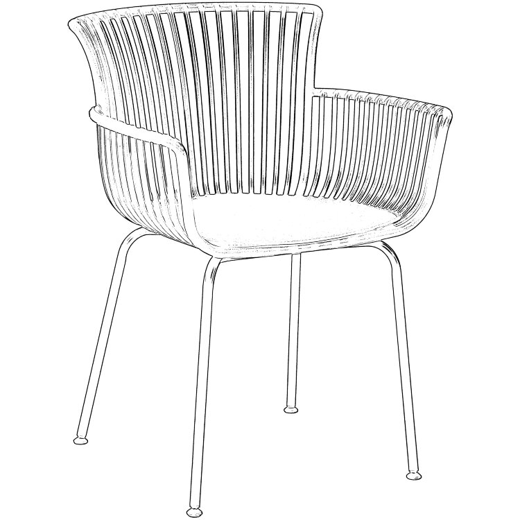 Садовый стул Surpika черный