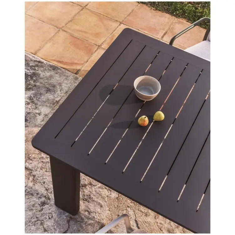 Раздвижной уличный стол Livorno из графитового алюминия, 233(350) x 100 см