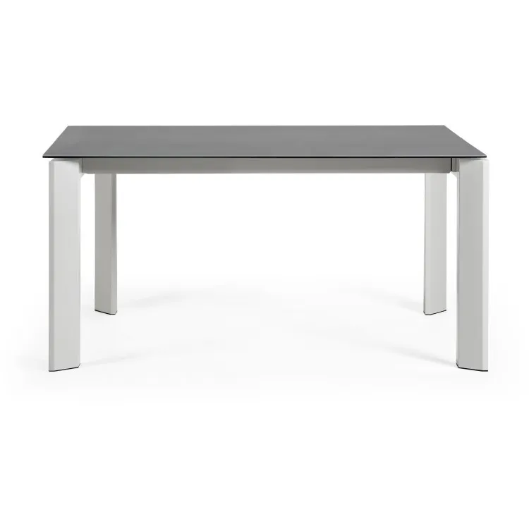 Стол Atta 160 (220) x90 серый керамический