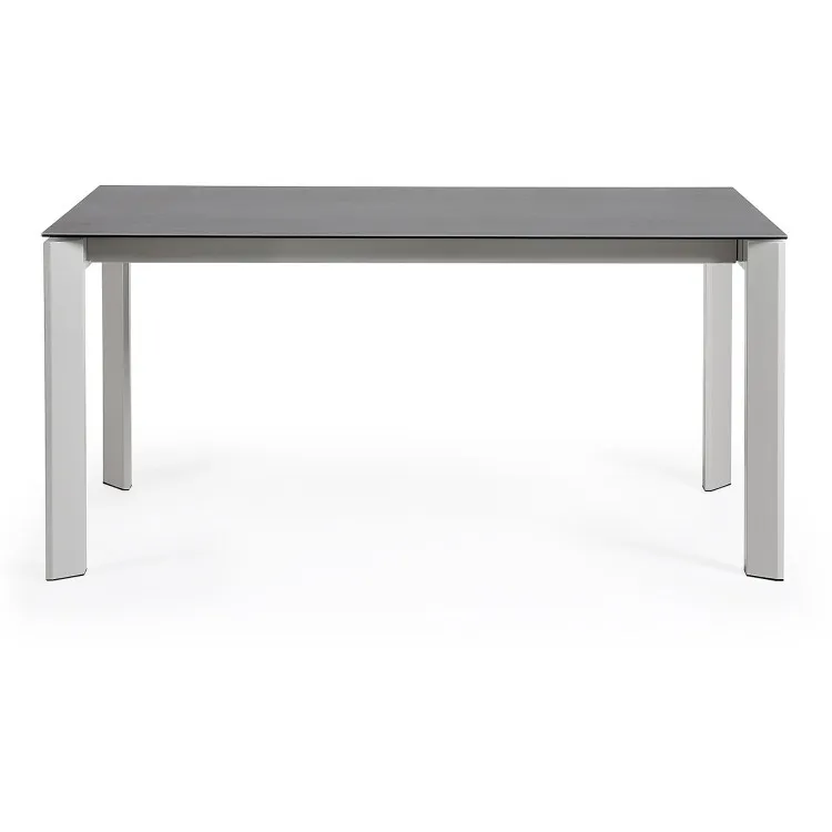 Стол Atta 160 (220) x90 серый керамический
