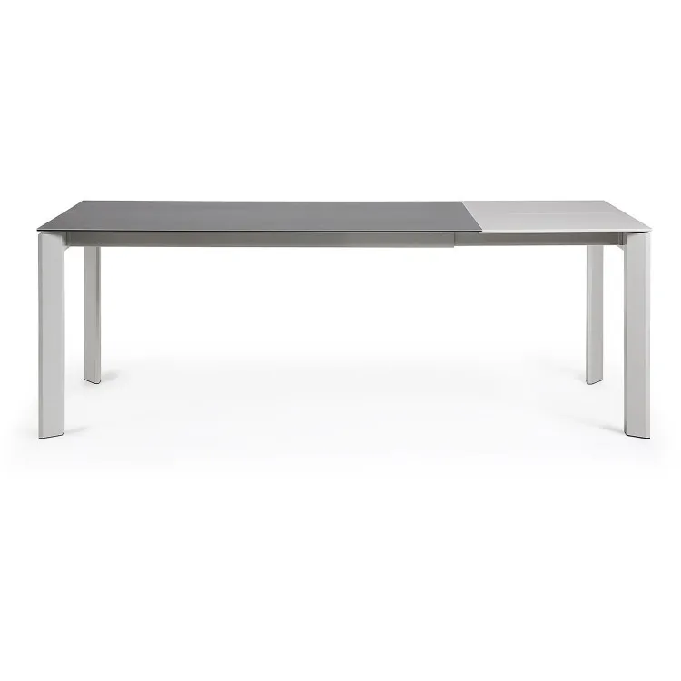 Стол Atta 160 (220) x90 серый керамический