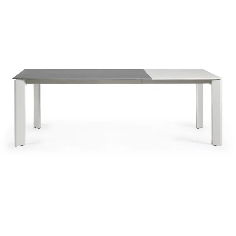 Стол Atta 160 (220) x90 серый керамический