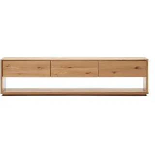 Alguema Тумба под ТВ из дубового шпона с натуральной отделкой 200 x 51 см