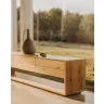 Alguema Тумба под ТВ из дубового шпона с натуральной отделкой 200 x 51 см